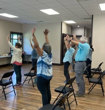 Maxey community fitness class